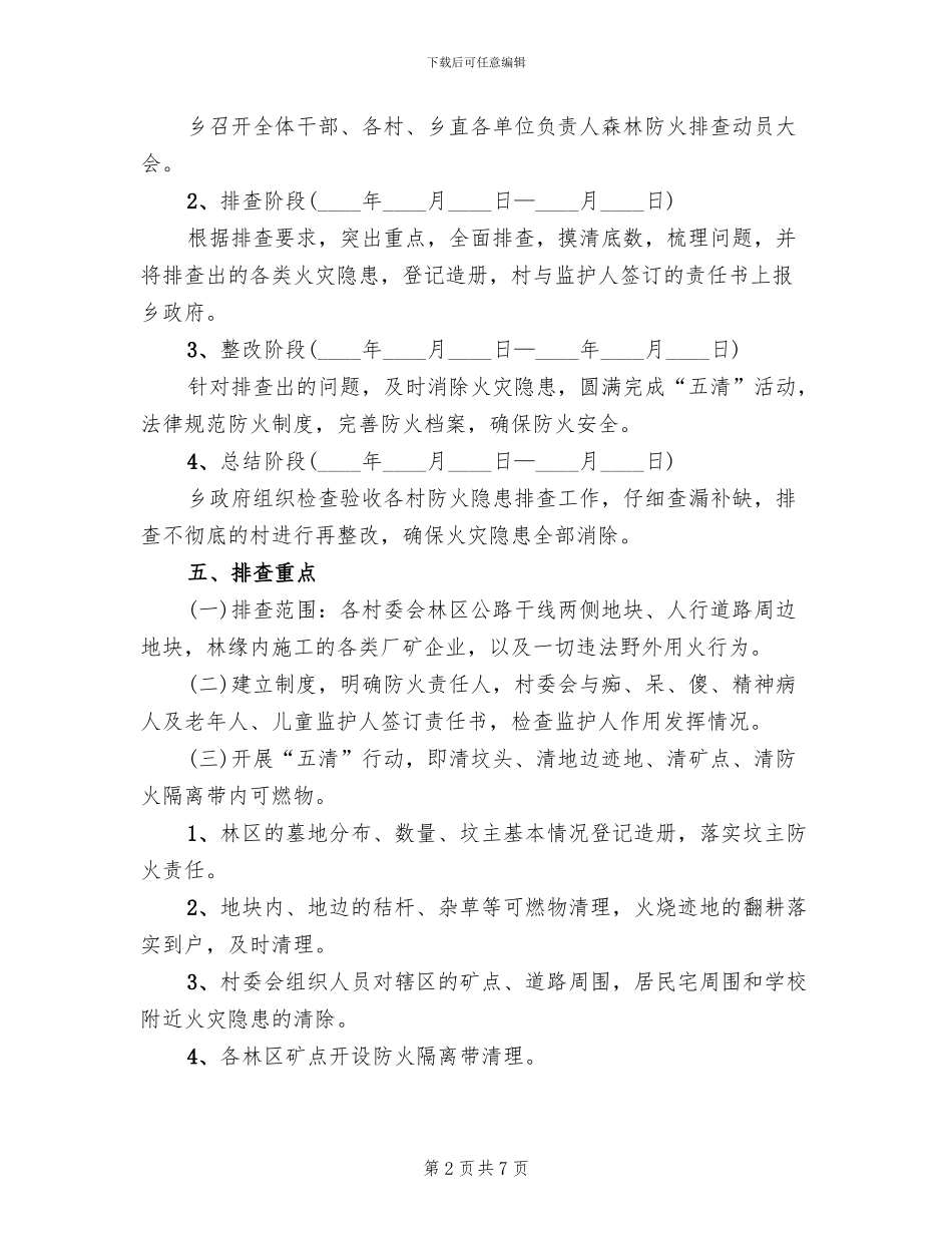 森林火灾隐患排查整治方案范文(3篇)_第2页