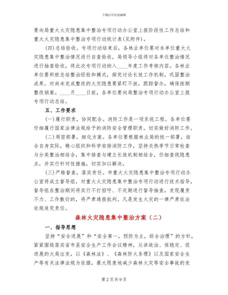 森林火灾隐患集中整治方案_第2页