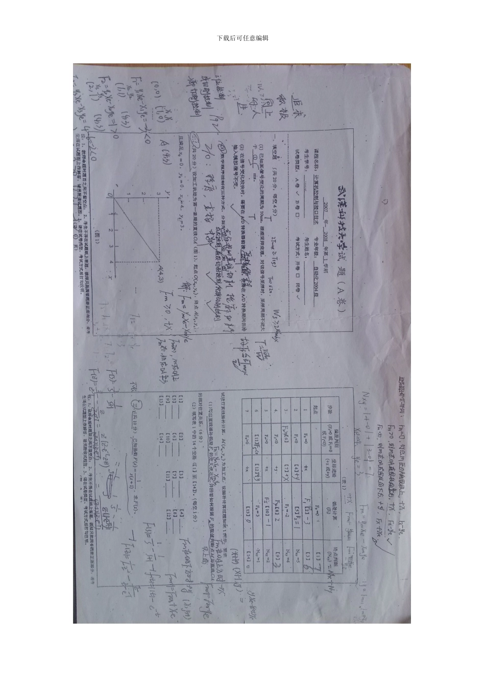 武汉科技大学计算机接口与控制技术试卷_第1页