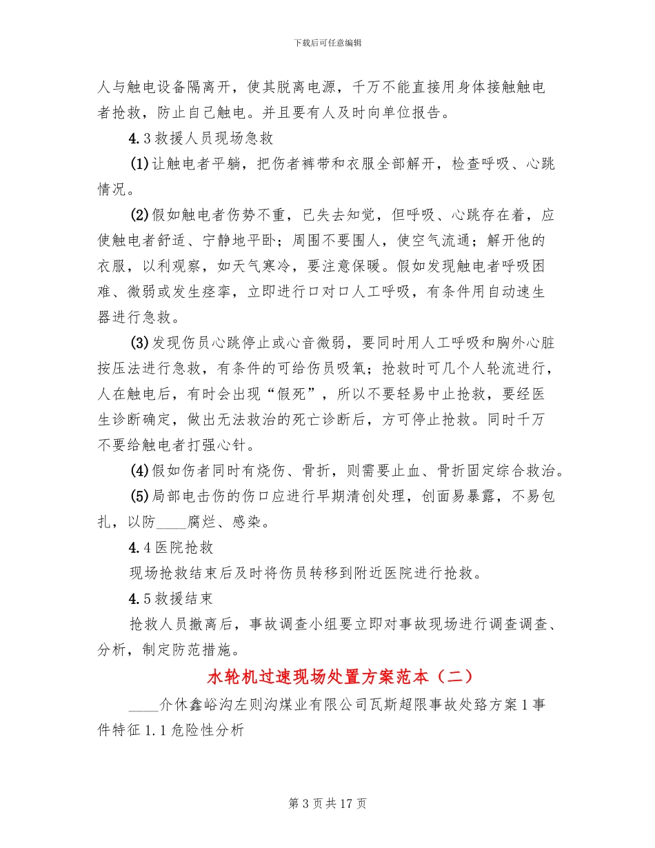 水轮机过速现场处置方案范本(3篇)_第3页