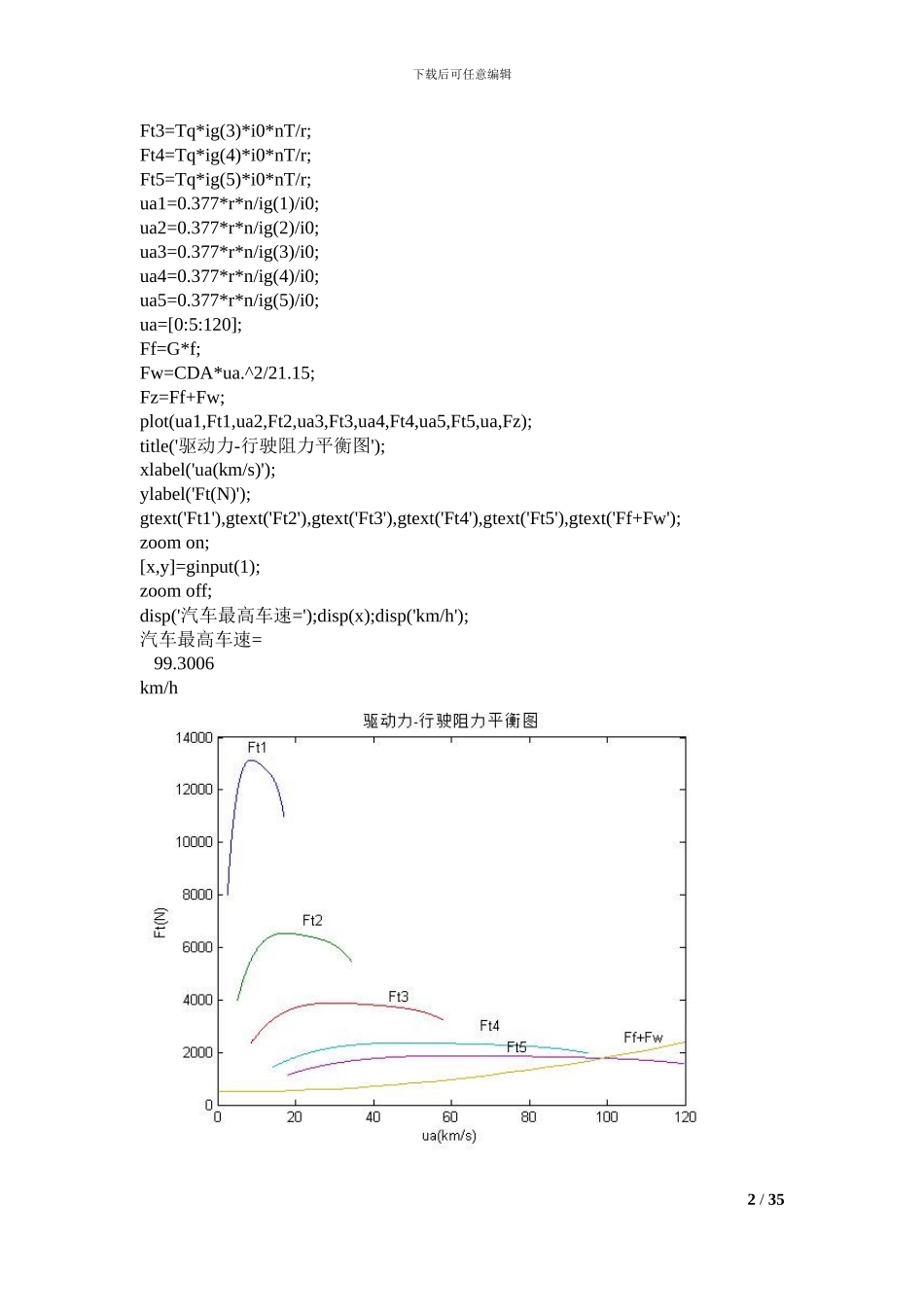 汽车理论课后习题Matlab程序_第2页