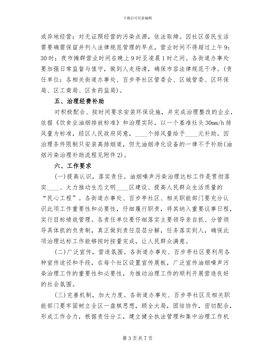 油烟噪声治理工作方案范文_第3页