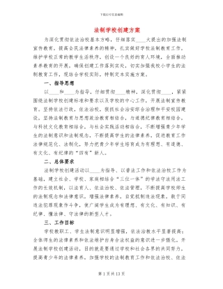 法制学校创建方案