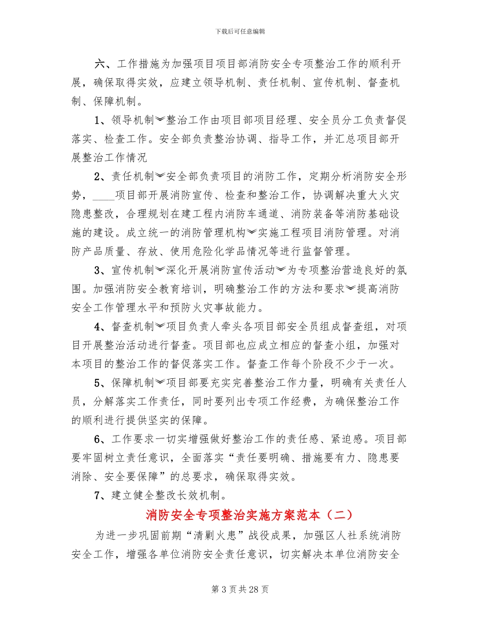 消防安全专项整治实施方案范本_第3页