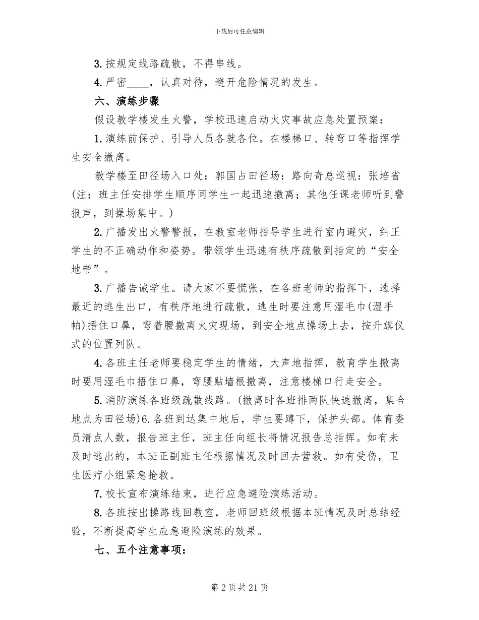 消防安全演练方案_第2页