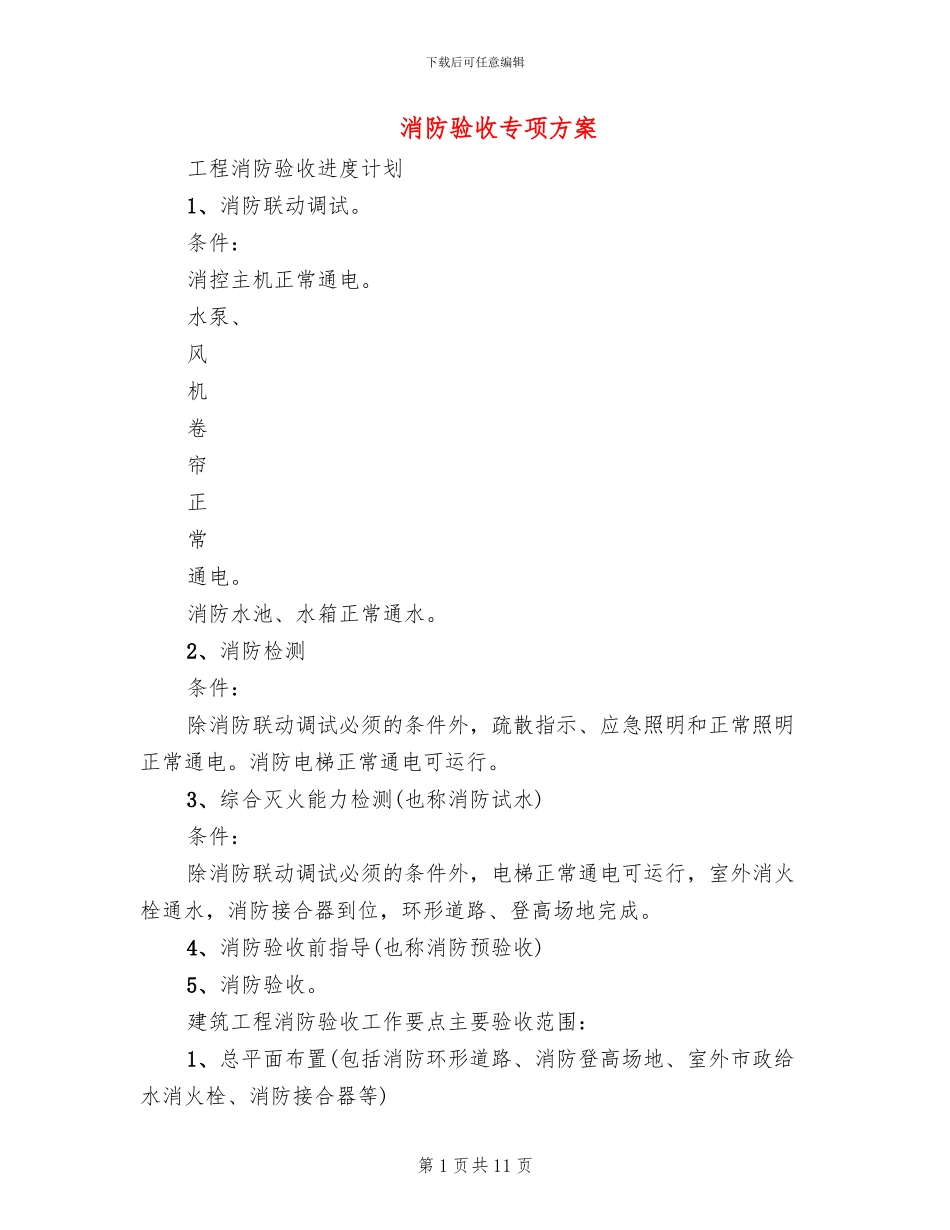 消防验收专项方案_第1页