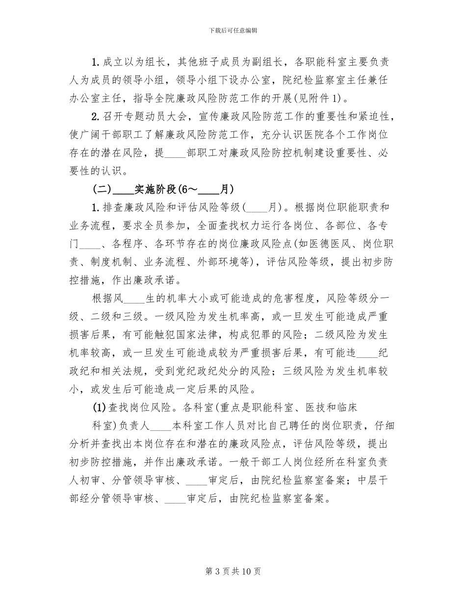 烟棉办廉政风险防控实施方案范文_第3页
