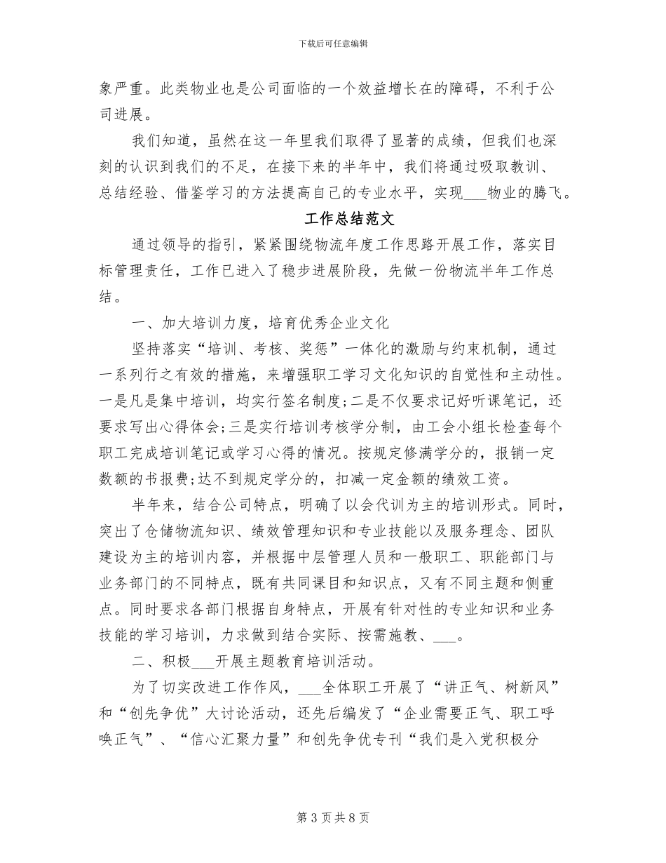 物业管理员2024年工作总结范文_第3页