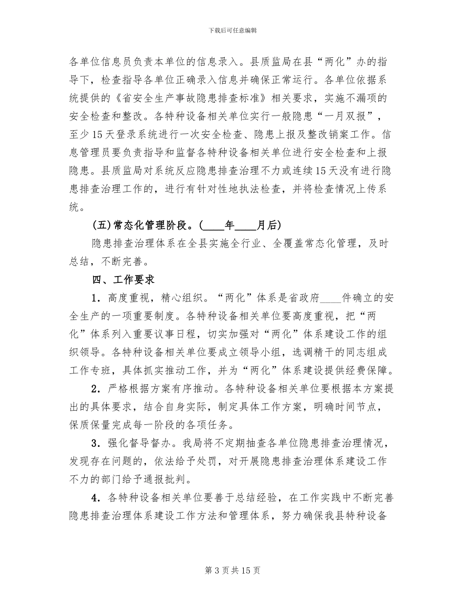 特种设备隐患排查治理方案范文_第3页