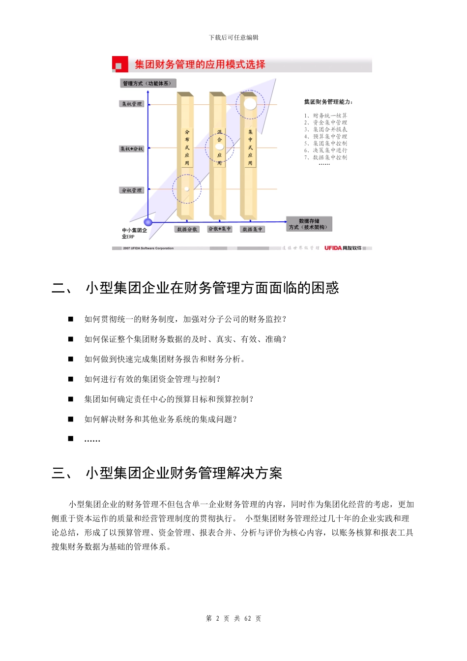 用友ERP－U8小型集团财务管理解决方案_第2页