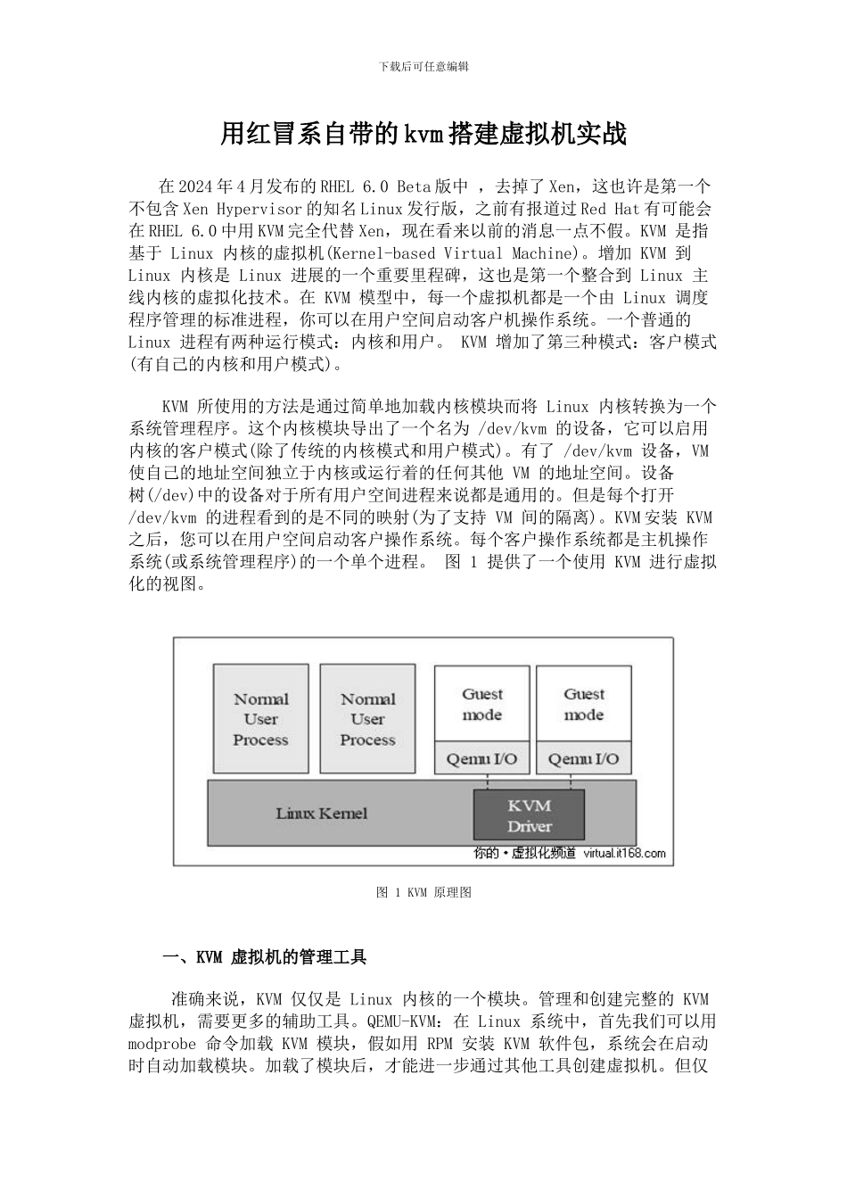 用红冒系自带的kvm搭建虚拟机实战_第1页