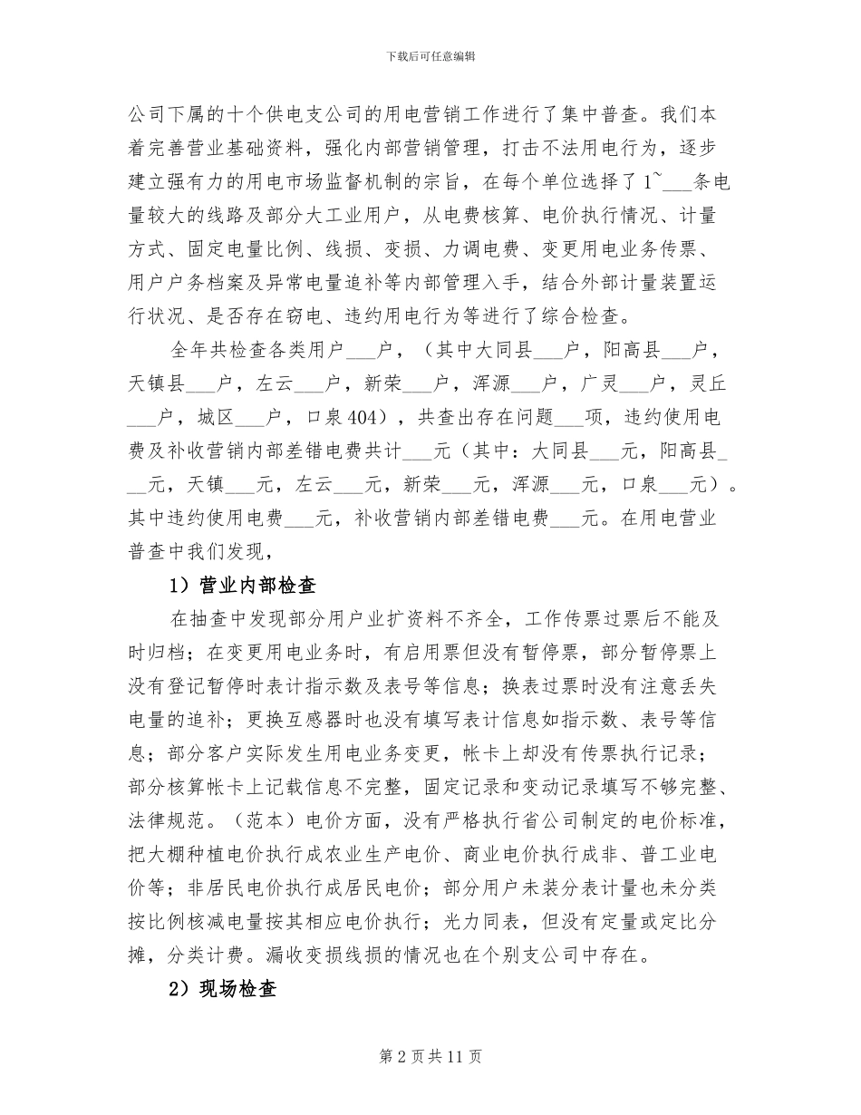 用电稽查中心2024年工作总结_第2页