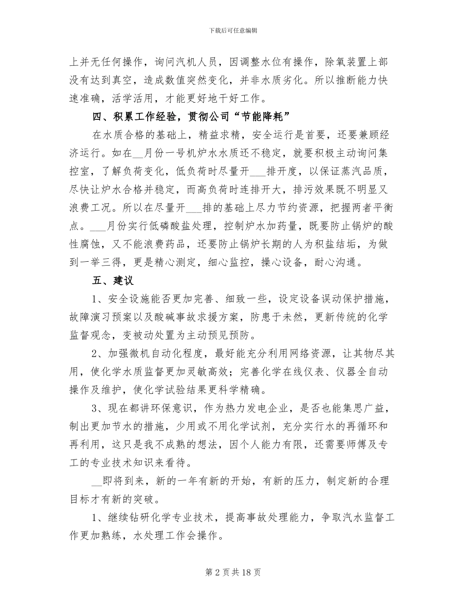 电厂个人年终工作总结2024年_第2页