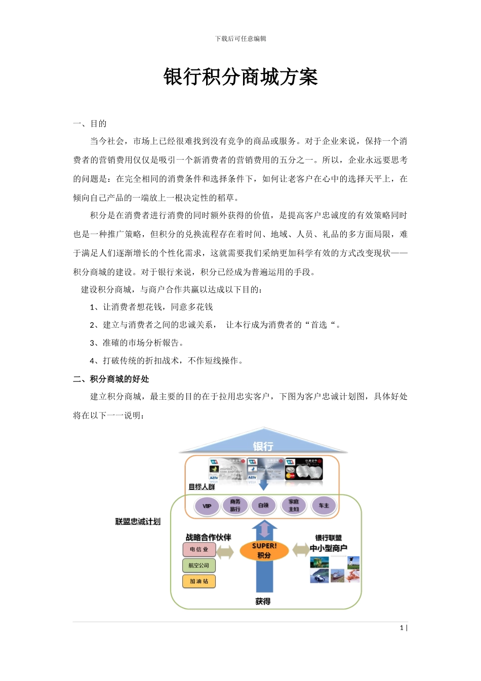 电子商务与银行积分联合方案_第1页