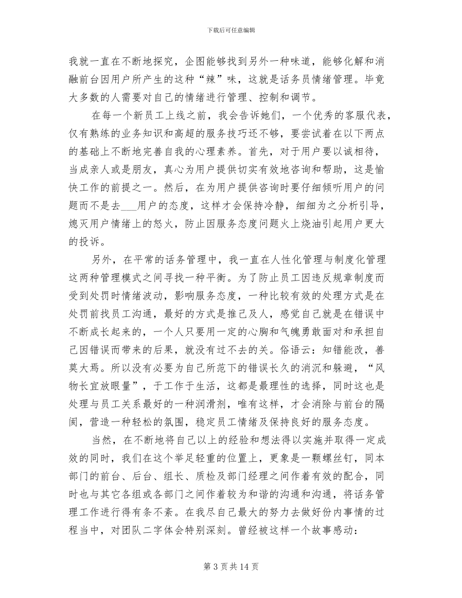 电话客服工作总结2024_第3页