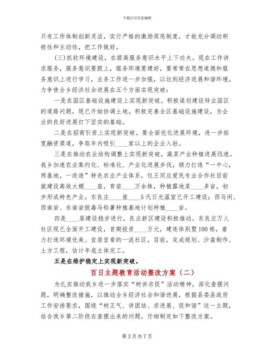 百日主题教育活动整改方案_第3页