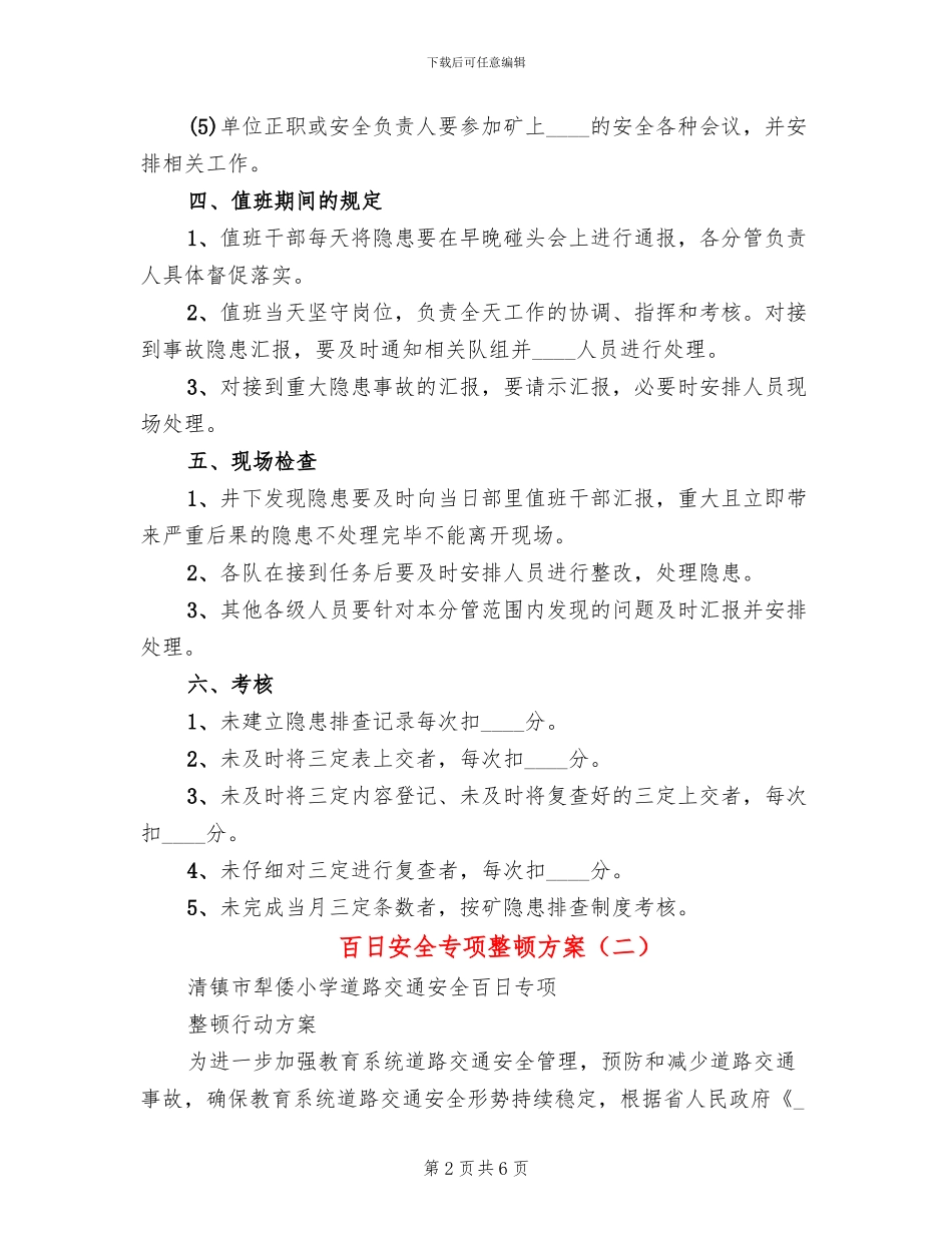 百日安全专项整顿方案_第2页