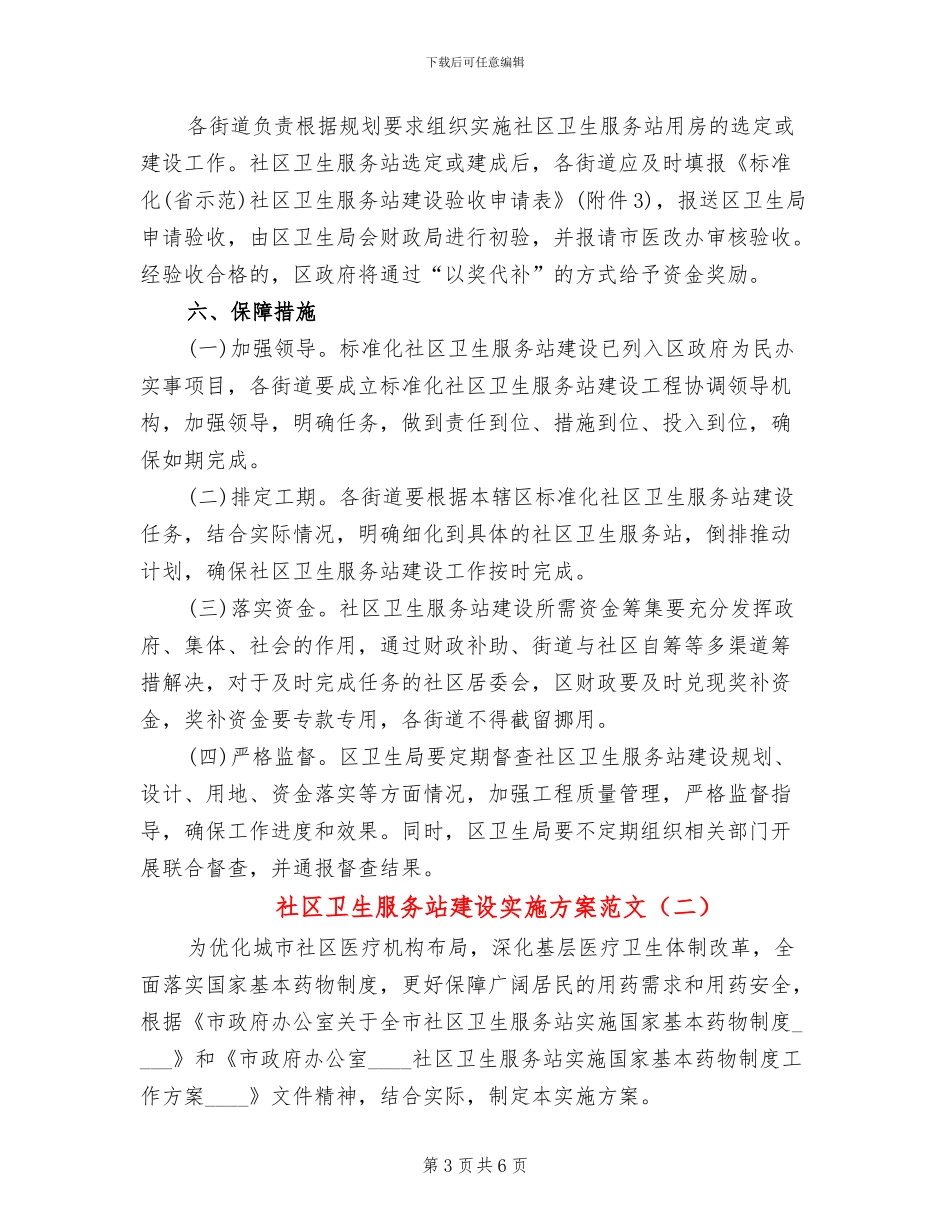 社区卫生服务站建设实施方案范文_第3页