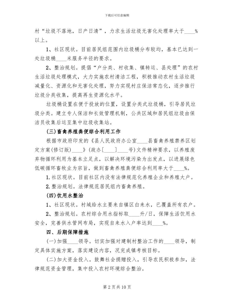 社区环境综合整治工作方案_第2页