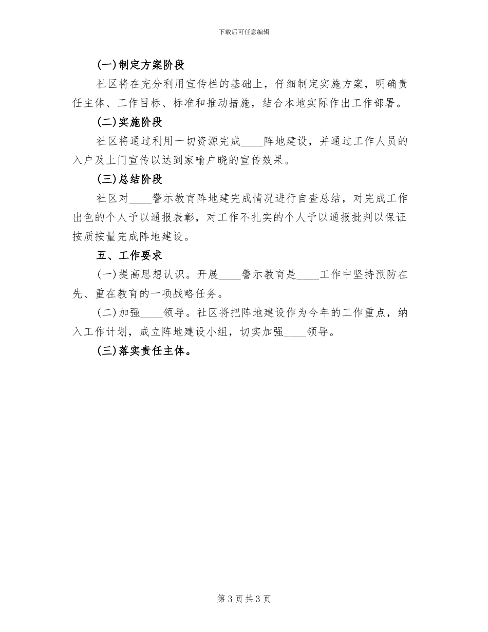 社区阵地建设工作方案范文_第3页