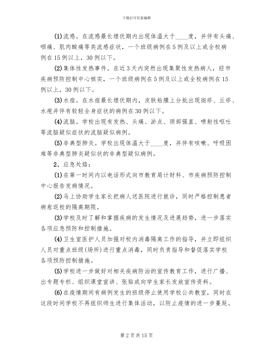 突发性公共卫生事件应急预案参考范文(4篇)_第2页