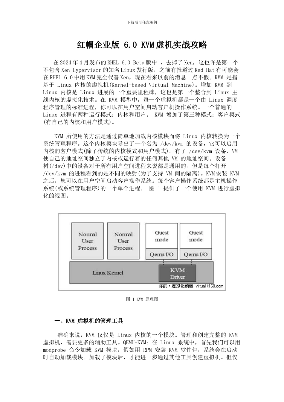 红帽企业版6.0KVM虚机实战攻略（图文）_第1页