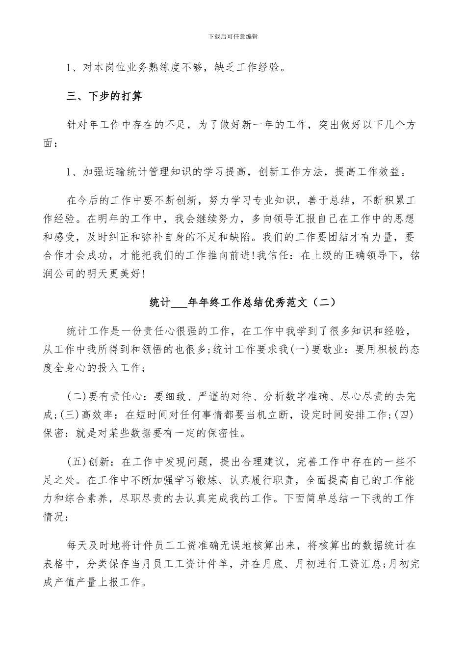 统计2024年终工作总结范文_第2页