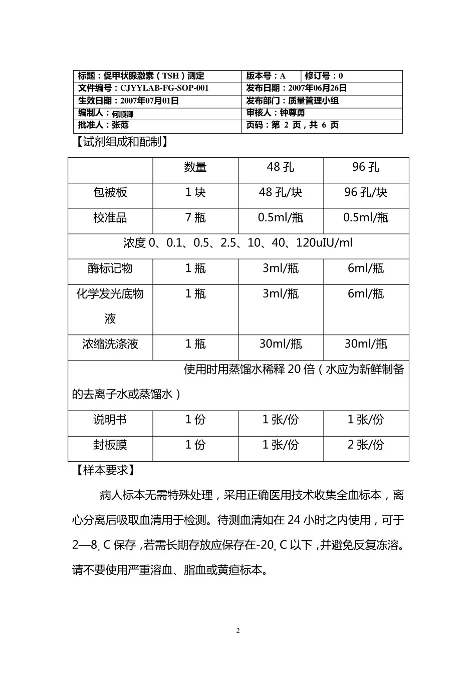 促甲状腺激素(TSH)定量试剂盒(化学发光法)_第2页