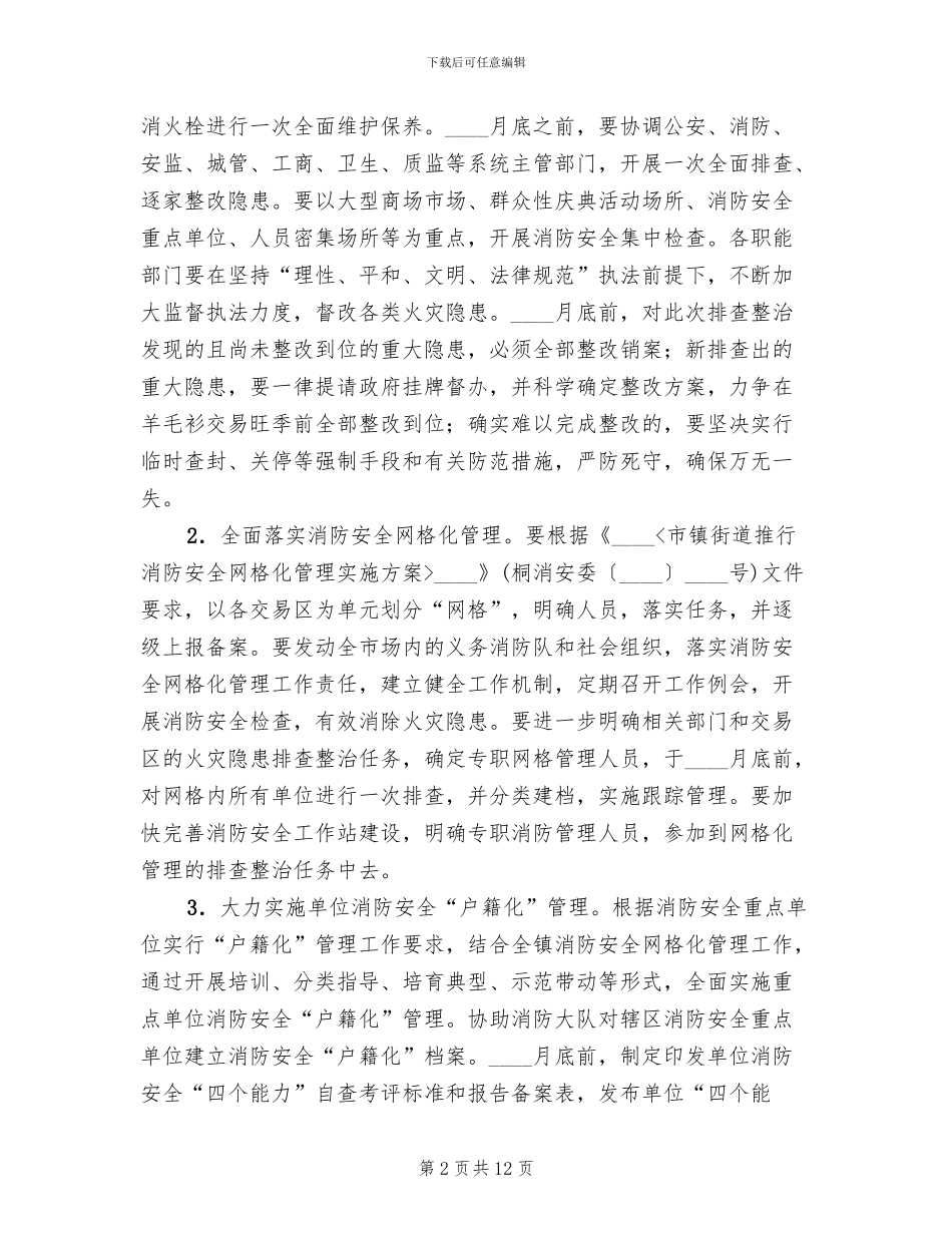 羊毛衫市场消防整治方案范文_第2页