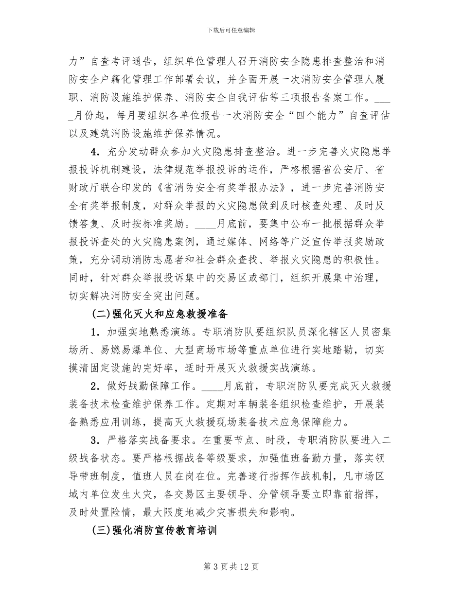 羊毛衫市场消防整治方案范文_第3页