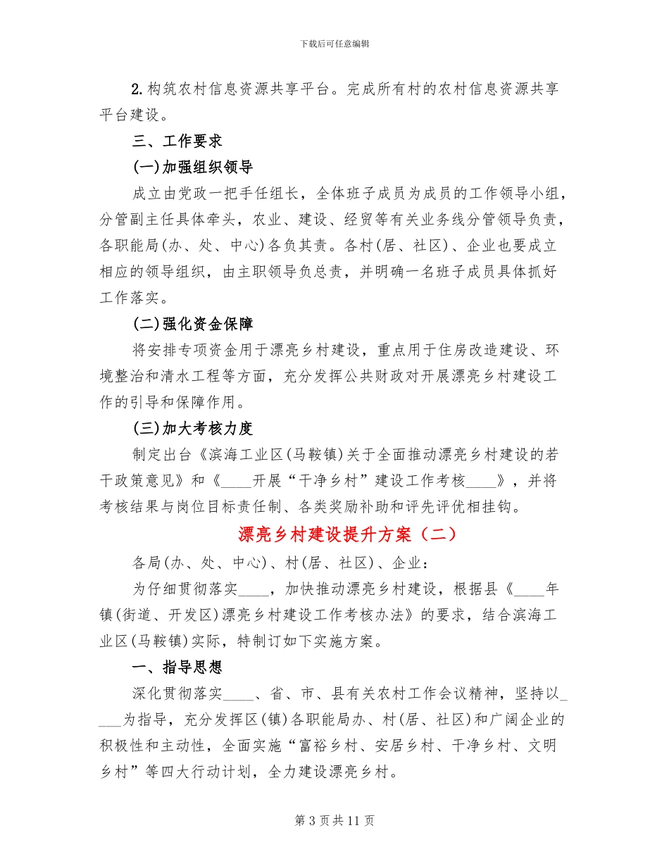 美丽乡村建设提升方案_第3页