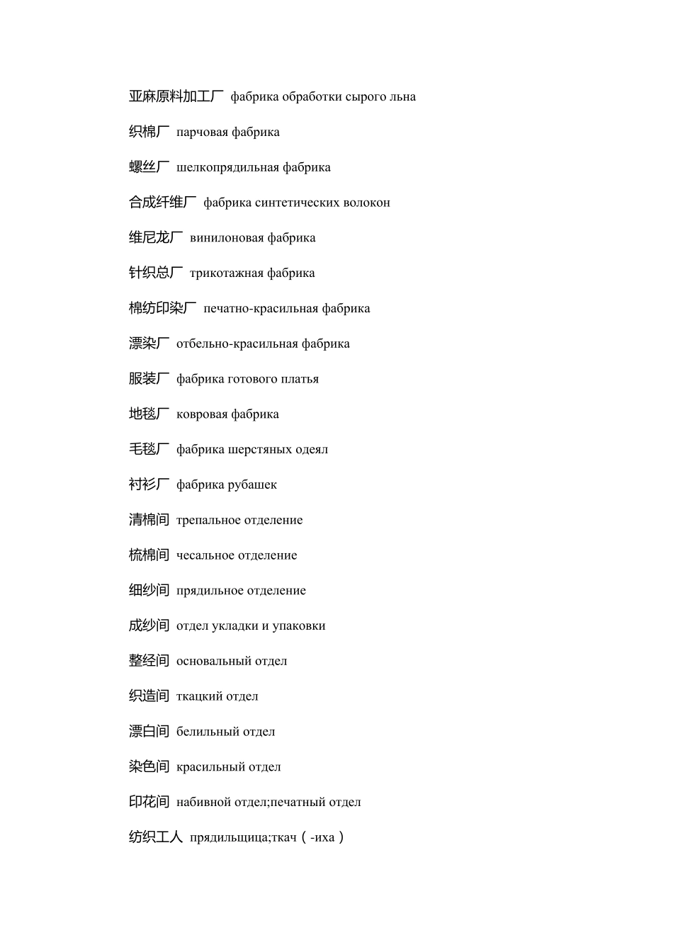俄语纺织业词汇_第3页