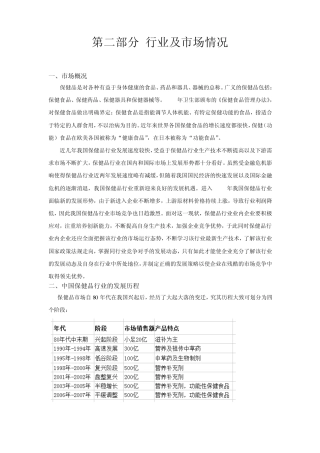 保健品市场分析