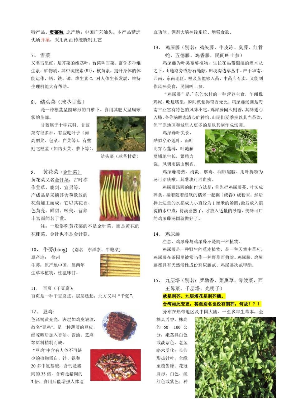 保健蔬菜南北方别名_第2页