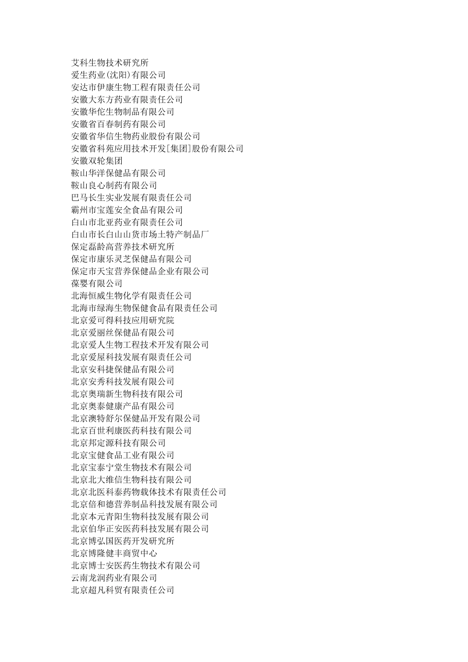保健食品生产企业大全_第1页