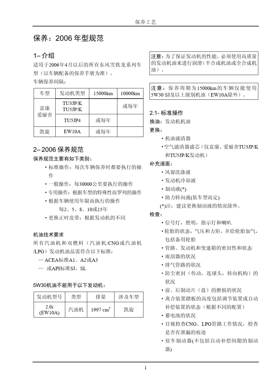保养工艺,雪铁龙世嘉凯旋_第3页