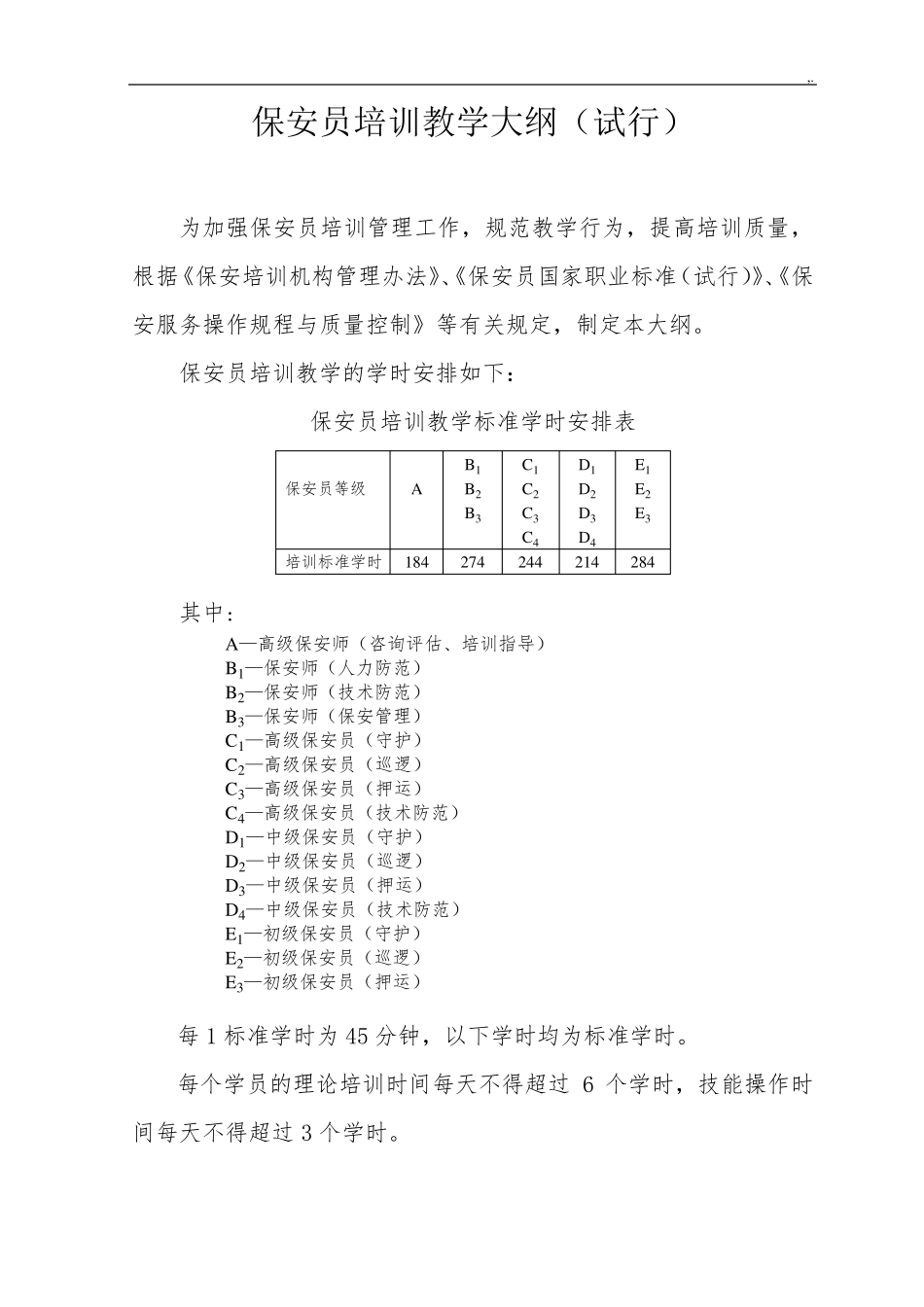 保安员培训教学方案计划大纲_第2页