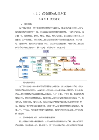 保安服装供货方案