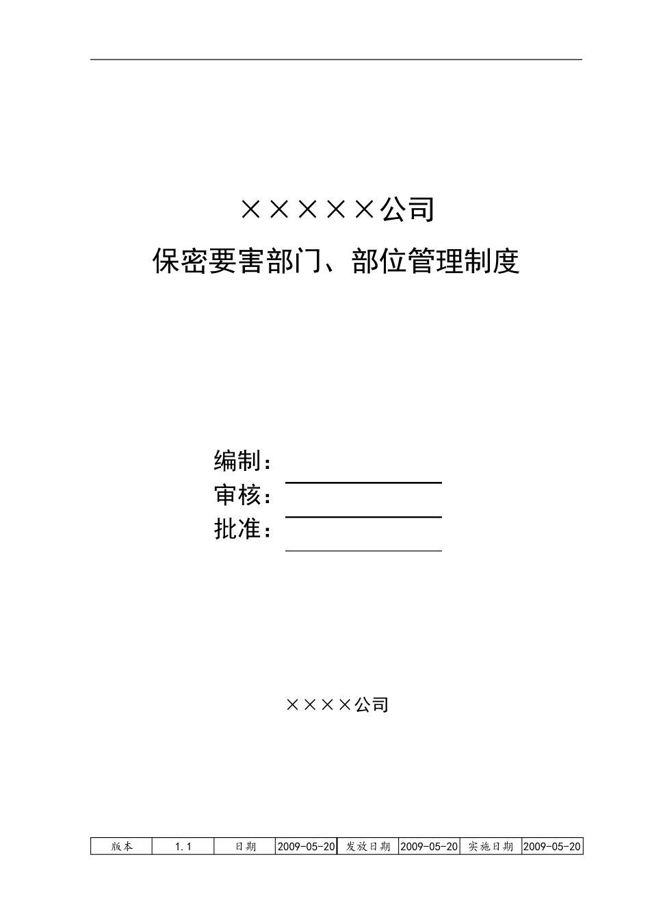 保密要害部门、部位管理制度_第1页