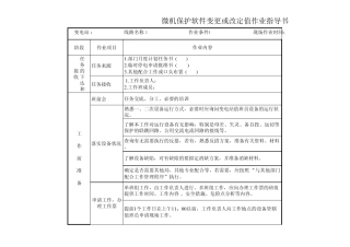 保护改定值作业指导书
