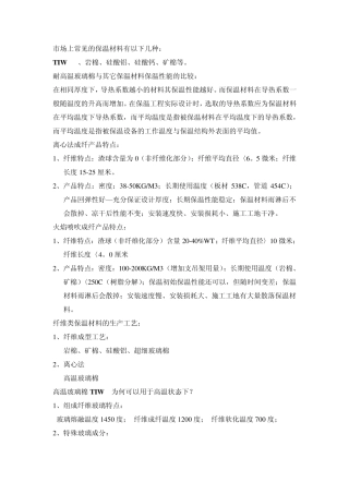保温材料基础知识