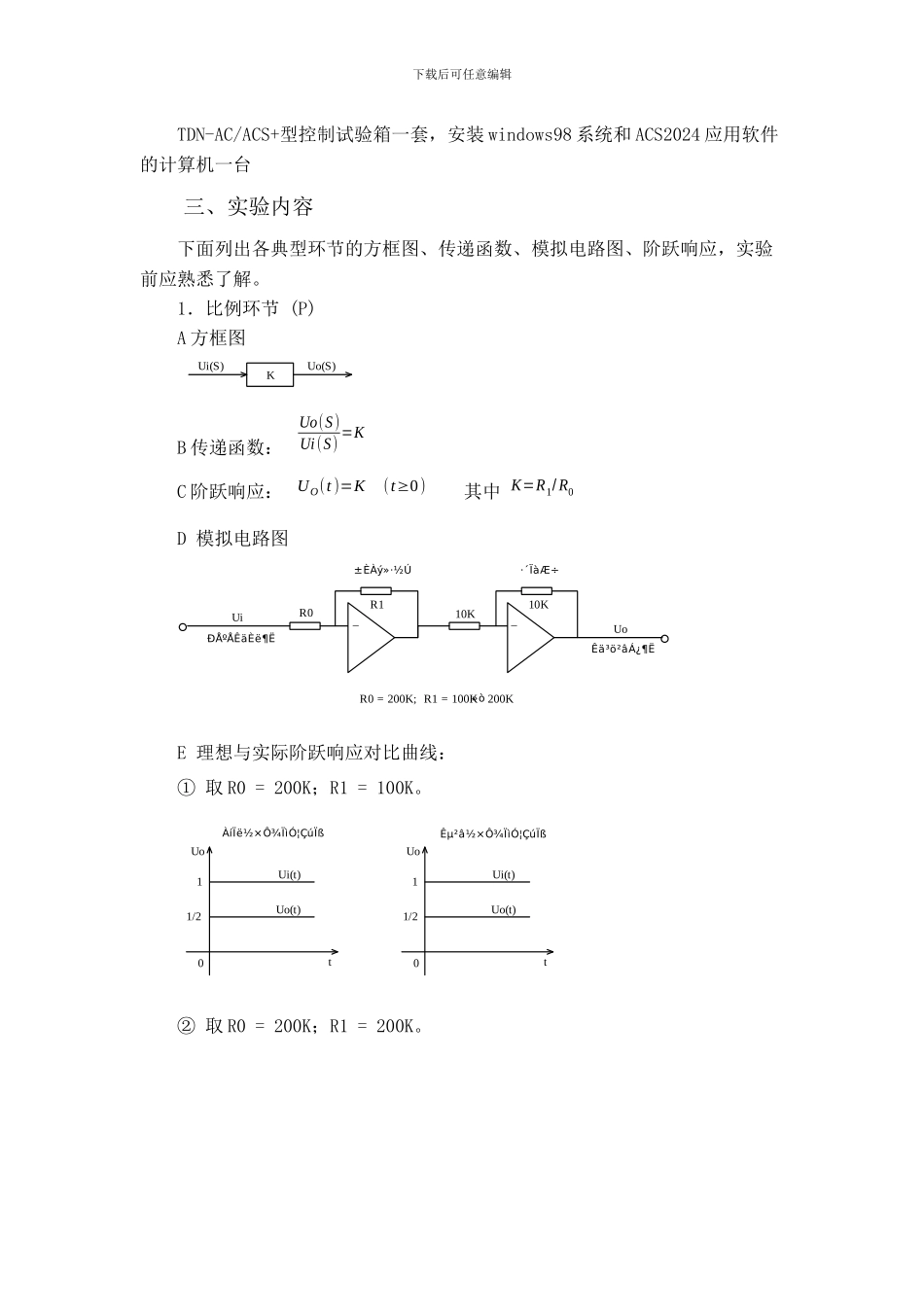自动控制原理实验报告-太原理工_第2页