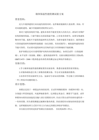 保温材料性能检测试验方案