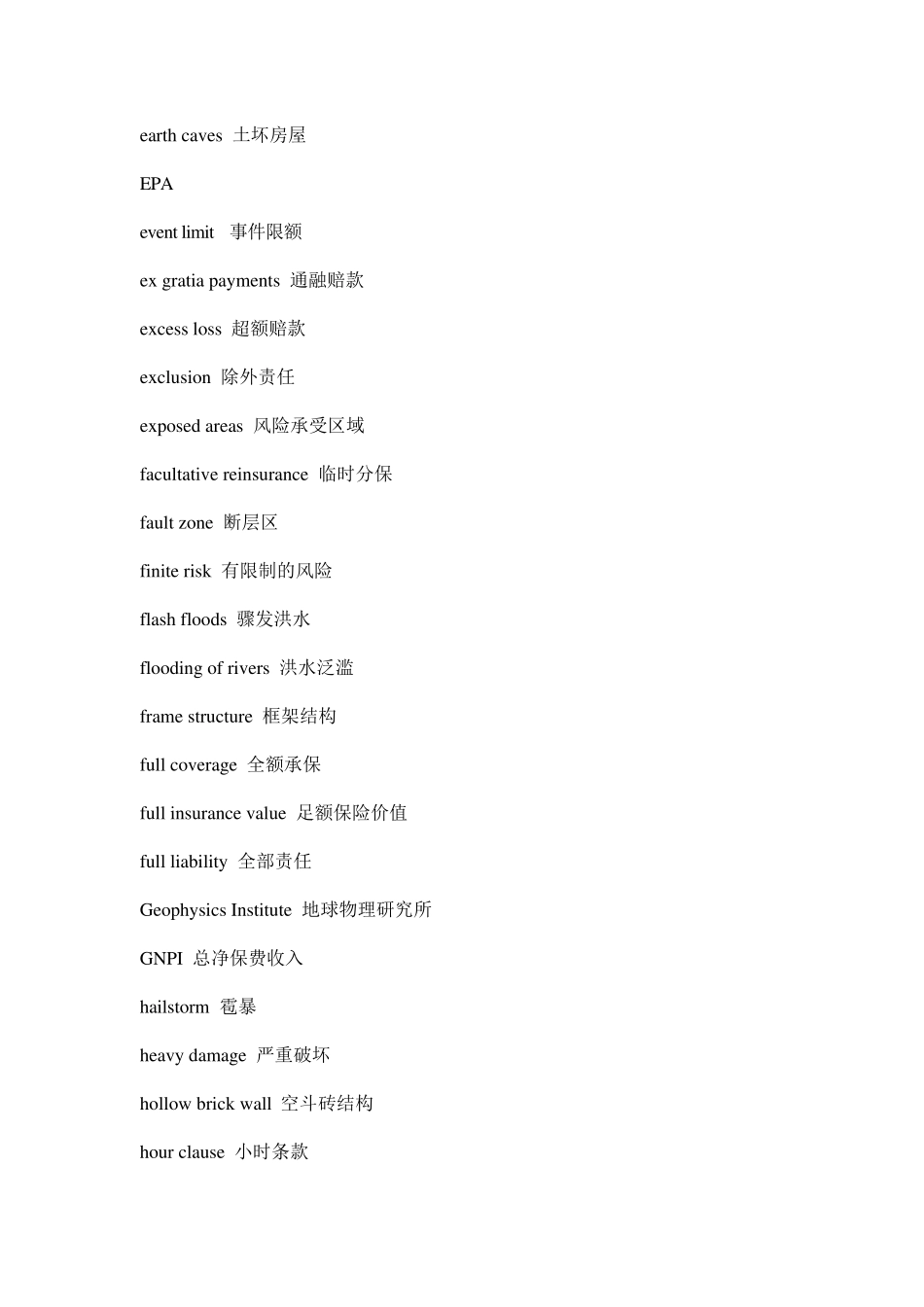 保险专业词汇英汉对照1_第2页