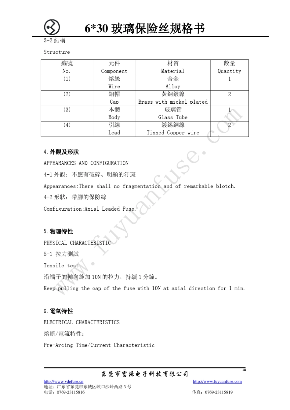 保险丝,保险丝座,电流保险丝,玻璃保险丝,小型熔断器规格书_第3页