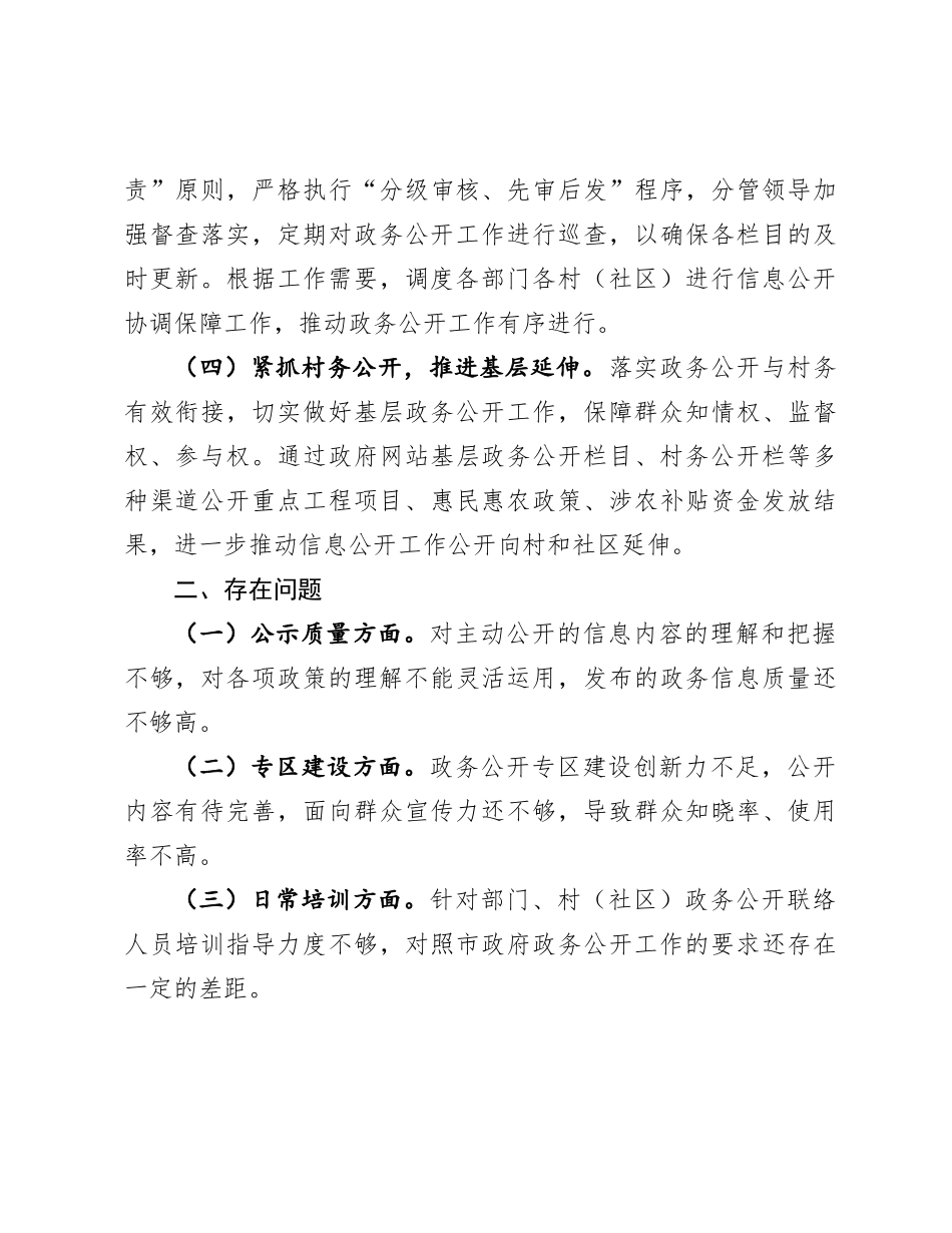 镇2024年政务公开工作总结和2025年工作计划_第3页