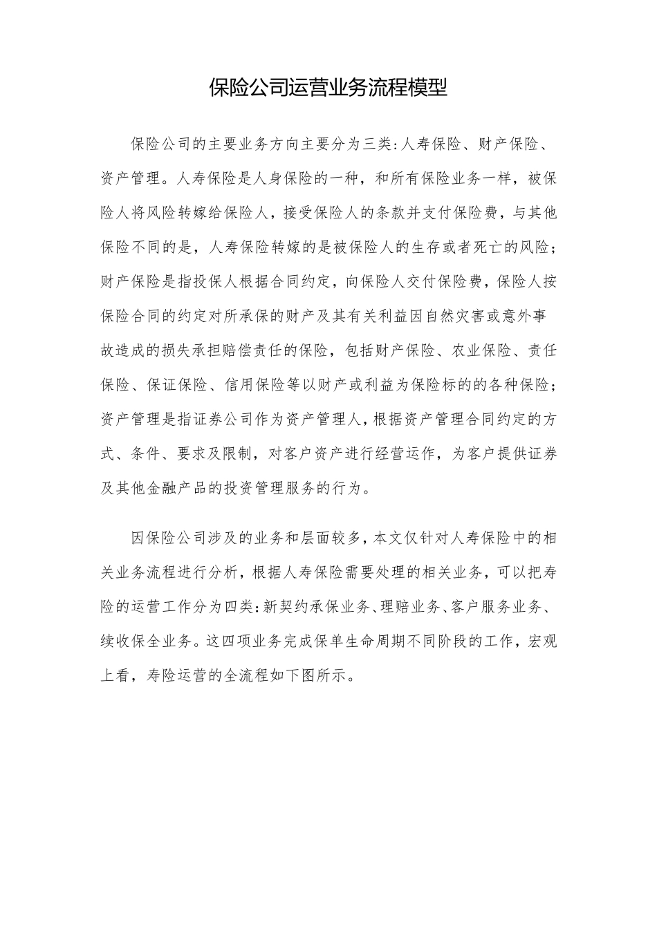 保险公司运营业务流程模型_第1页