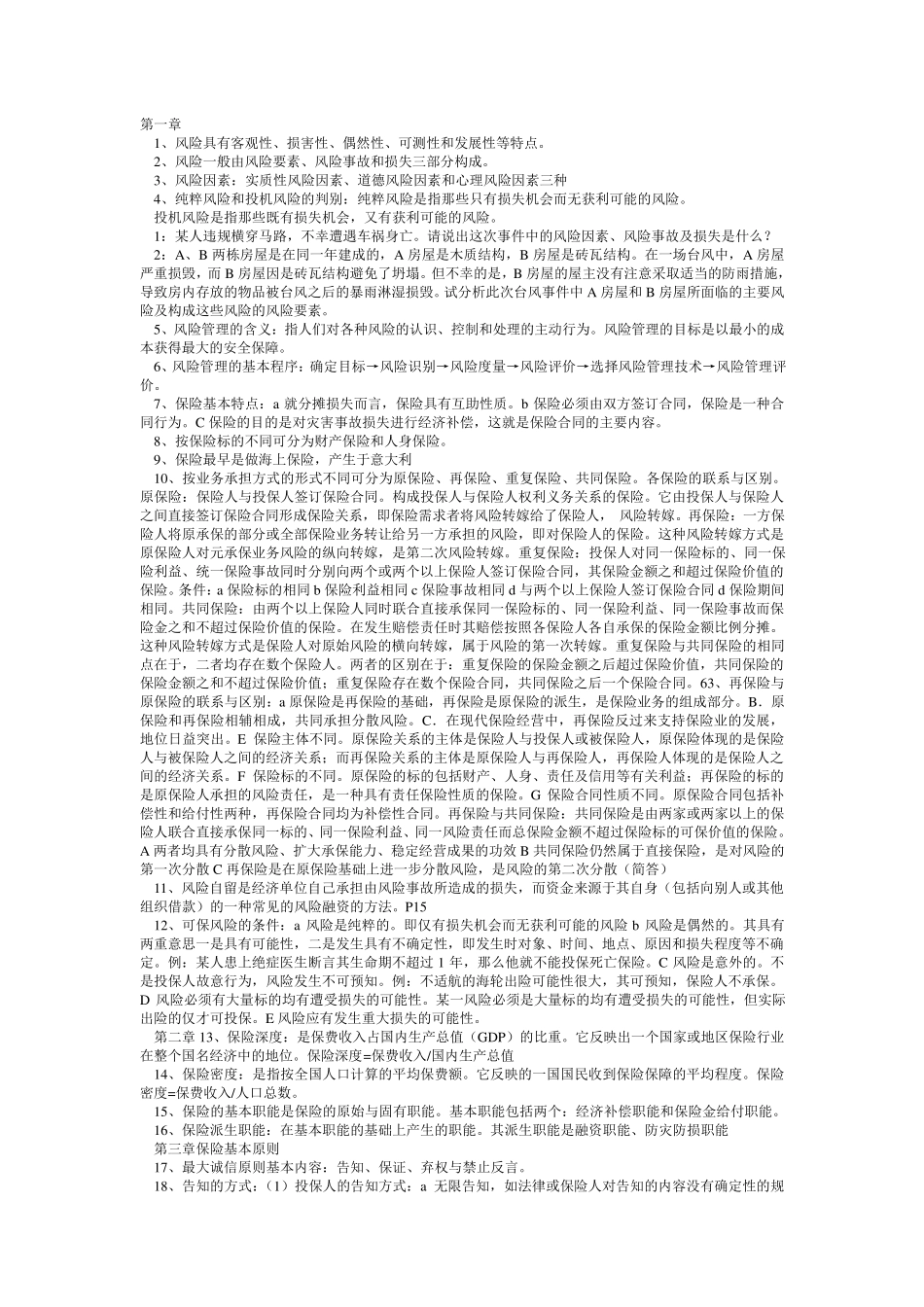 保险原理与实务考试重点_第1页