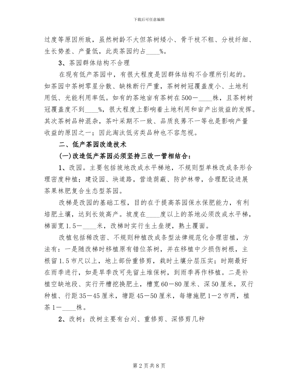 茶园改造实施方案范本_第2页