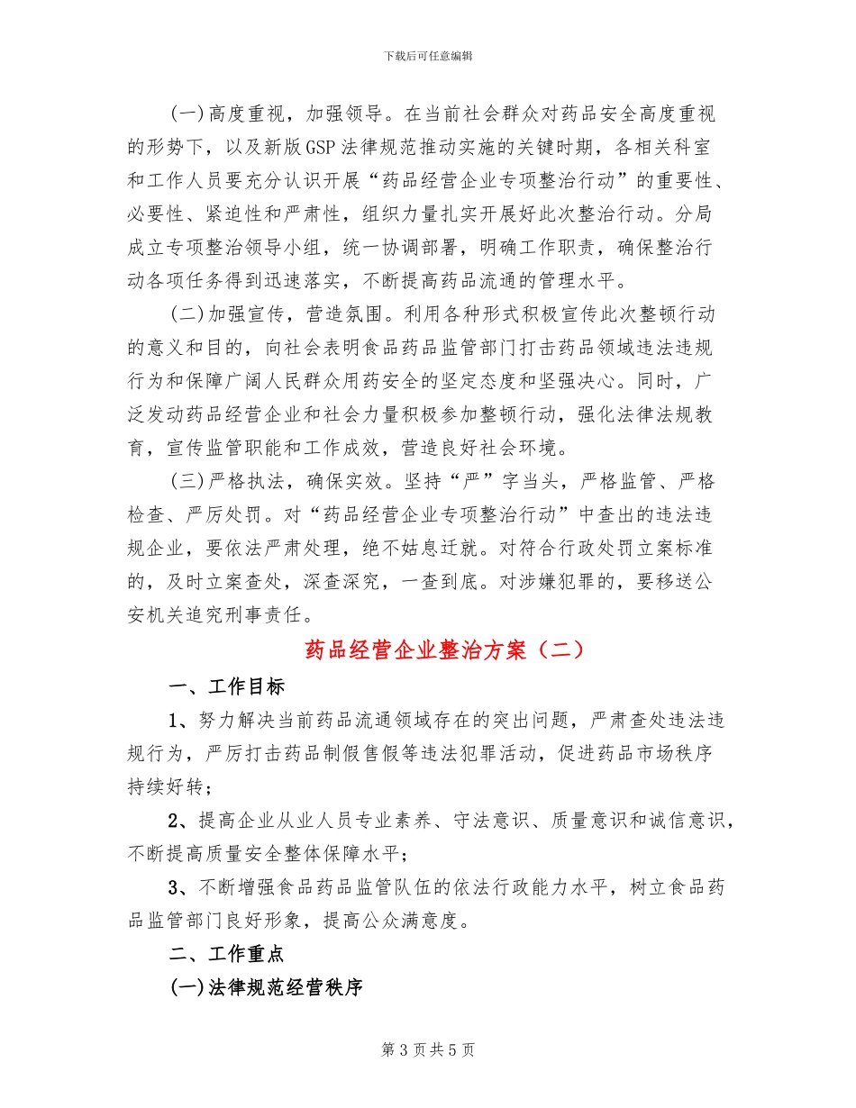药品经营企业整治方案_第3页